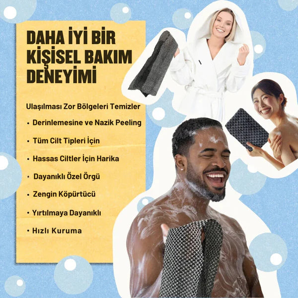 HAPPYBATH PEELİNG ANTİBAKTERİYEL DUŞ HAVLUSU